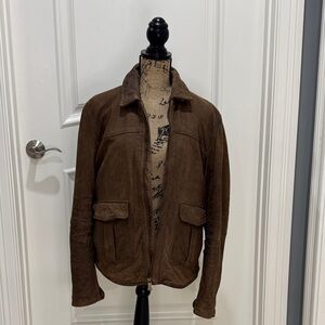 Massimo Dutti Brown Suede Jacket